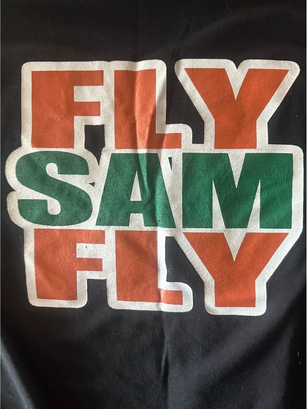 Fly Sam Fly 5K Memorial Charity Run Shirt Double Sided Black Medium